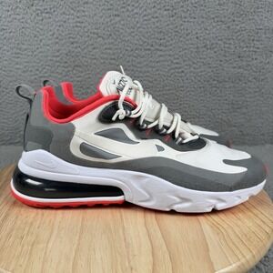 Nike Air Max 270 React Mens Size 7.5 Gray White Athletic Running Shoes Sneakers